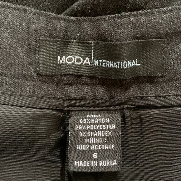 Y2K Grey Flannel Pencil Skirt with Bow 6 - Picture 3 of 7